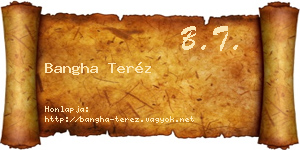Bangha Teréz névjegykártya